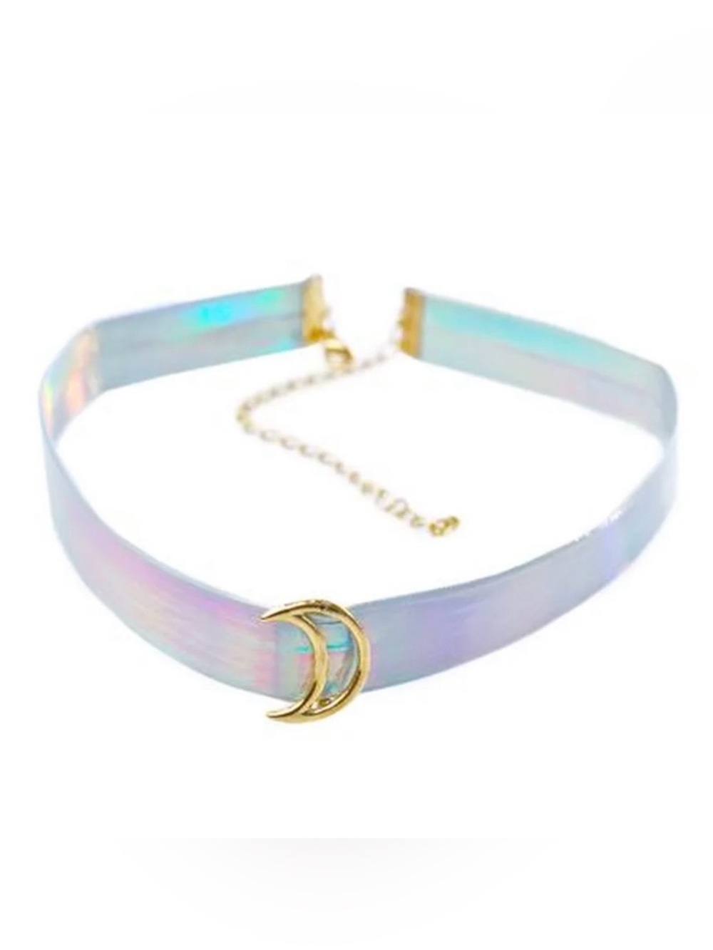 Holographic choker necklace